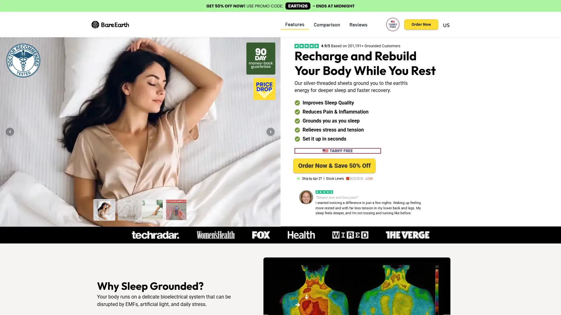 BareEarth Grounding Sheets OFFICIAL: 50% OFF – Price $98.99 + 90-Day Guarantee